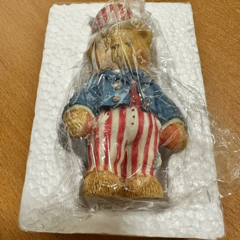 VINTAGE ~ Cherished Teddies ~ SAM ~ Uncle Sam Figurine